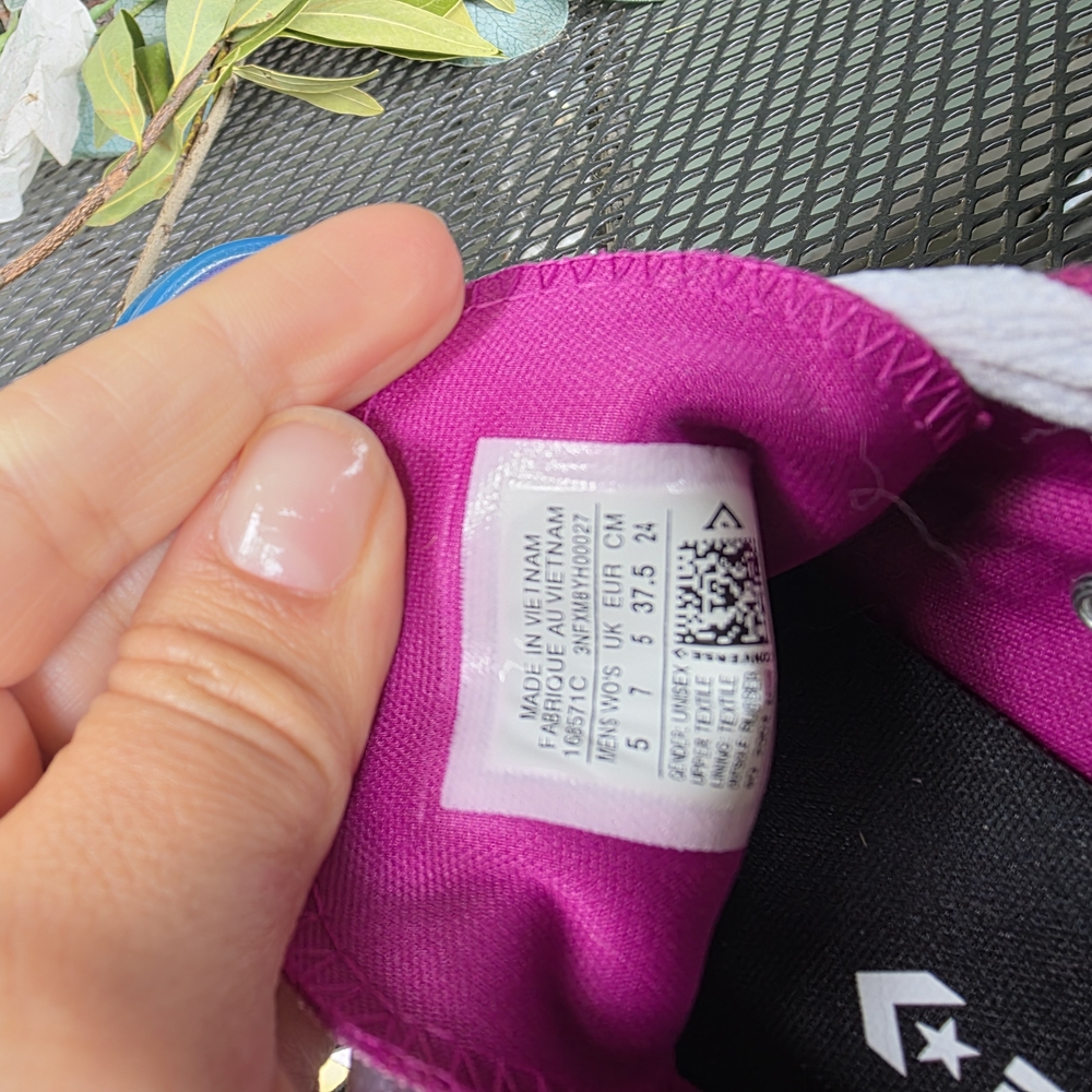Converse Women's Purple and Blue Sneakers - Picture 7 of 7